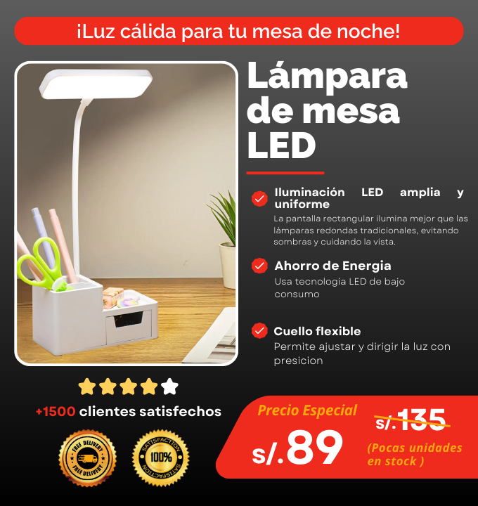 Lampara de Mesa Led Plus